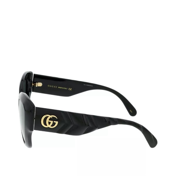 NEW AUTHENTIC GUCCI BLACK GREY SUNGLASSES GUCCI CAT EYE WOMEN SUNGLASSES - Picture 4 of 5